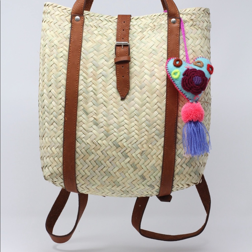Straw backpack made in Mexico